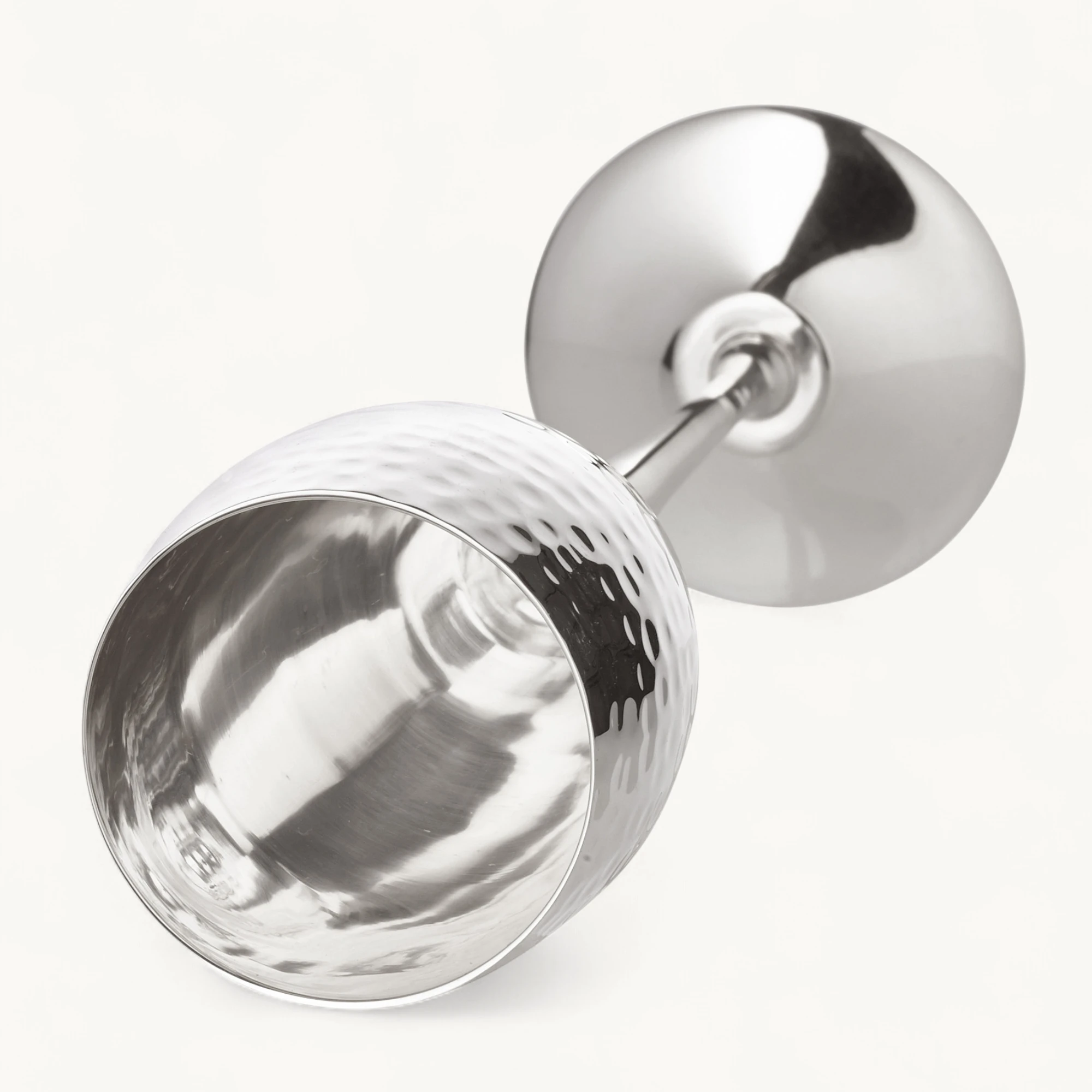 2er-Set Sektkelch Dodo (Höhe 23 cm, Füllmenge 200 ml), gehämmert, edel versilbert