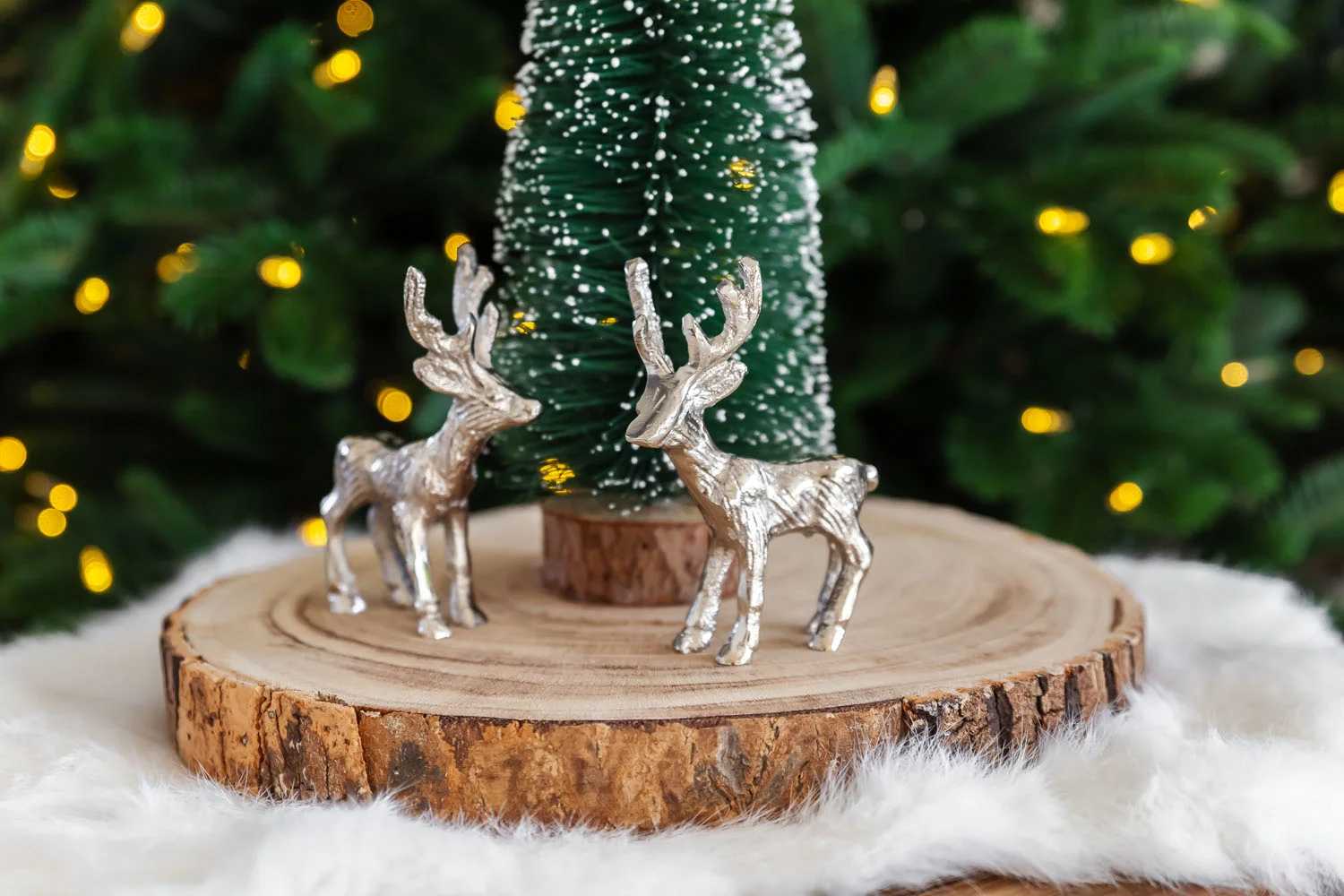 SALE 2er Set Dekofigur Hirsch Malik (Höhe 11 cm), Aluminium vernickelt, silberfarben, Weihnachtsdeko SALE 2er Set Dekofigur Hirsch Malik (Höhe 11 cm), Aluminium vernickelt, silberfarben, Weihnachtsdeko