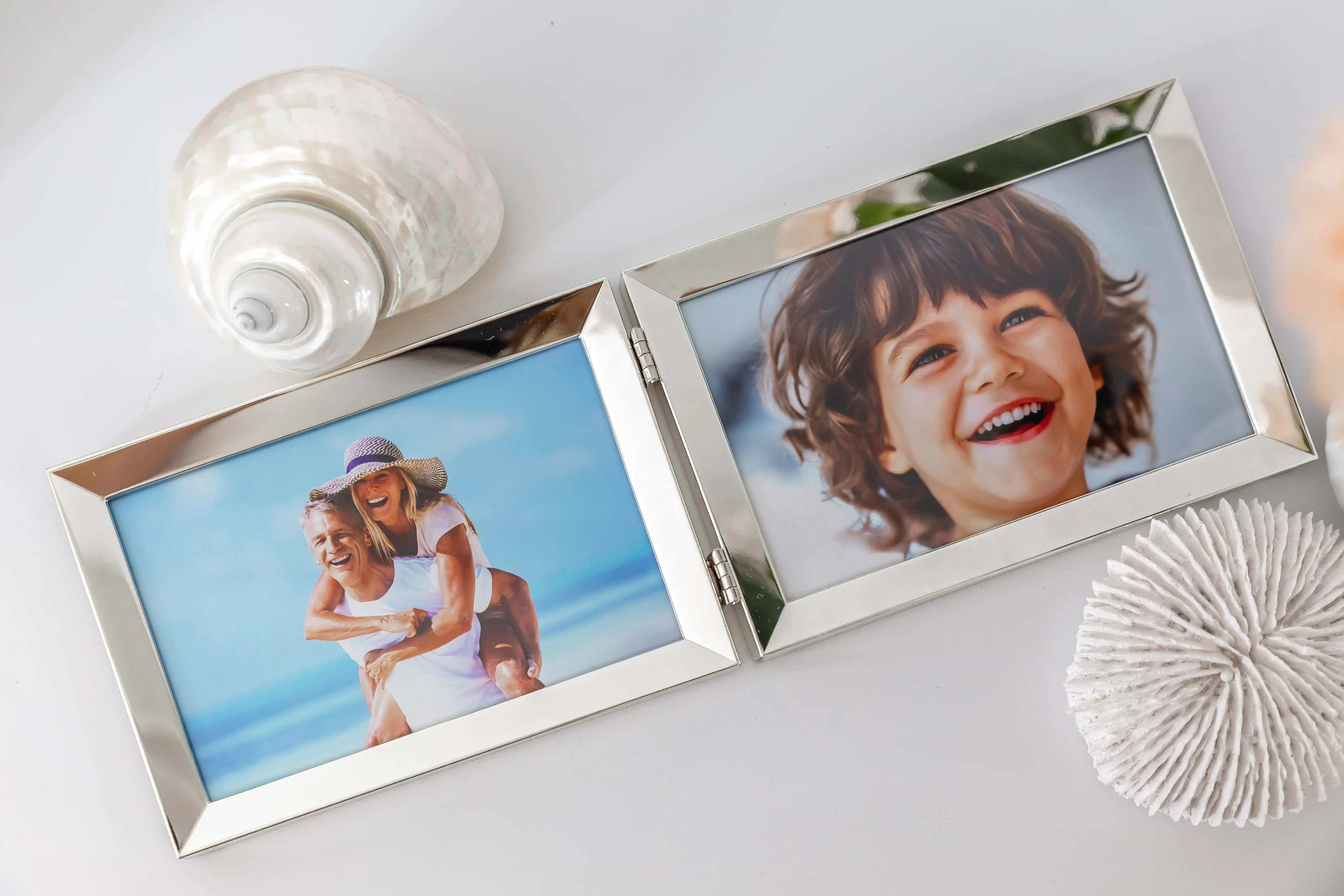 Doppelrahmen Livorno (10x15 cm) horizontal, edel versilbert, anlaufgeschützt