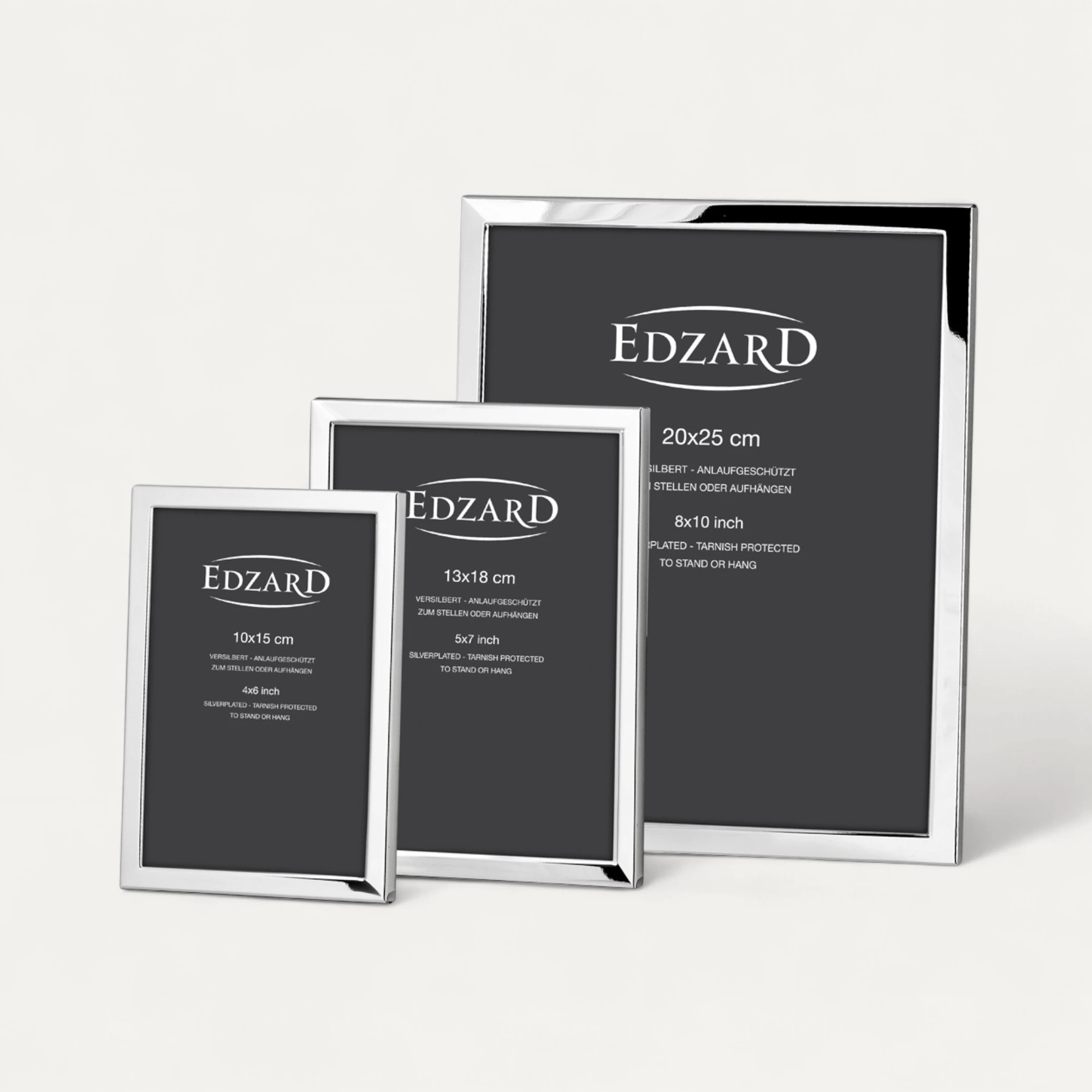 Bilderrahmen Bergamo (10x15 cm), edel versilbert, anlaufgeschützt, 2 Aufhänger Bilderrahmen Bergamo (10x15 cm), edel versilbert, anlaufgeschützt, 2 Aufhänger