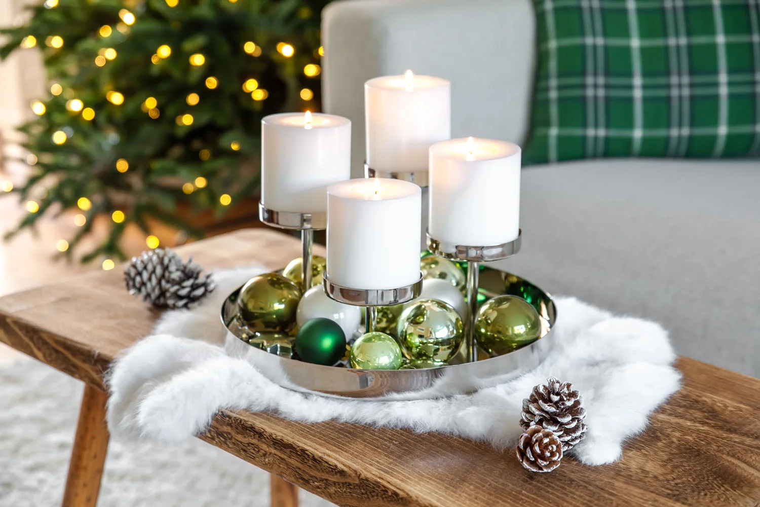 Kerzenleuchter Marbella (Höhe 17 cm), silberfarben, Edelstahl vernickelt, für Stumpenkerzen Kerzenleuchter Marbella (Höhe 17 cm), silberfarben, Edelstahl vernickelt, für Stumpenkerzen