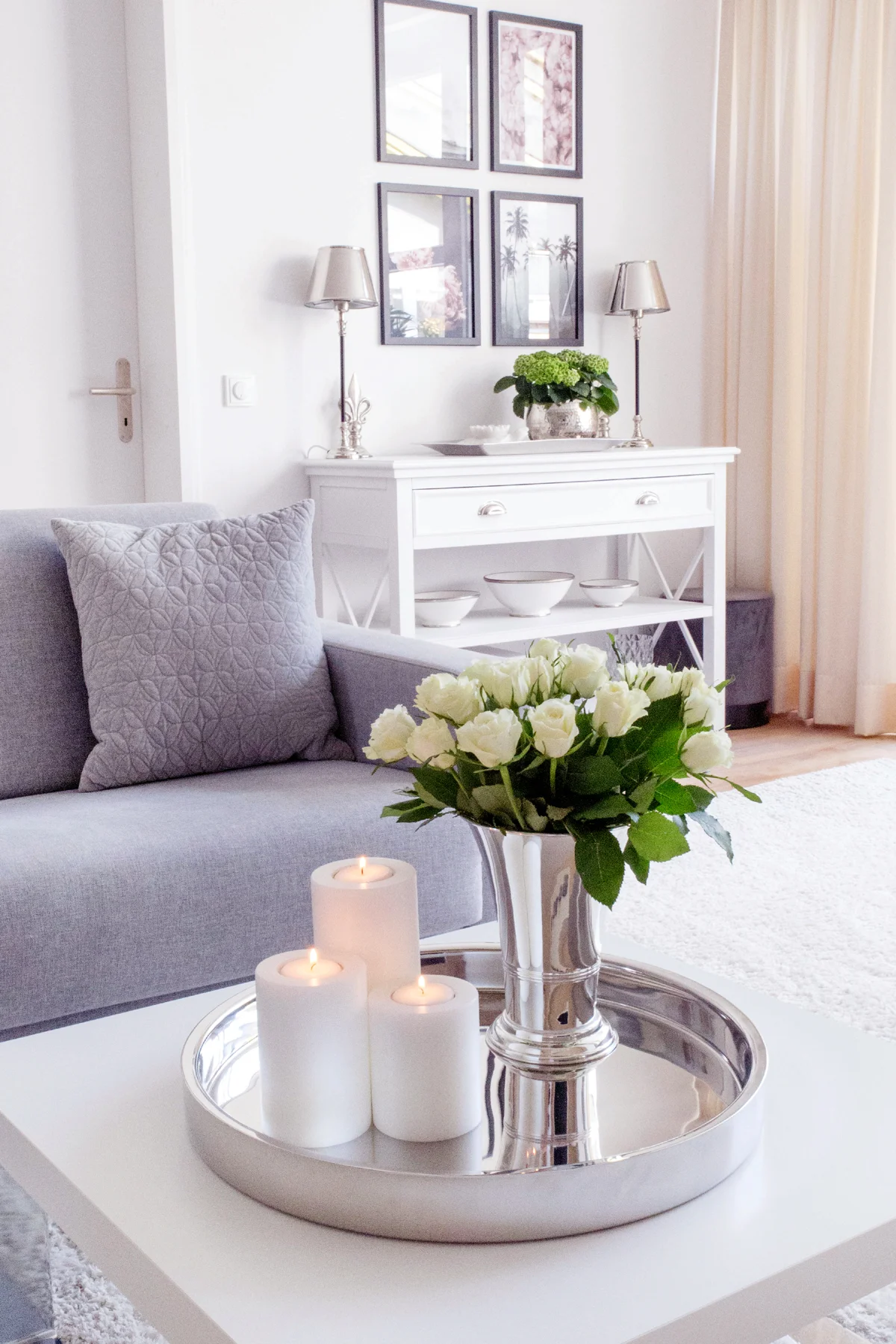 Vase Tromba  (Höhe 25 cm, Ø 19 cm), silberfarben, schwerversilbert Vase Tromba  (Höhe 25 cm, Ø 19 cm), silberfarben, schwerversilbert