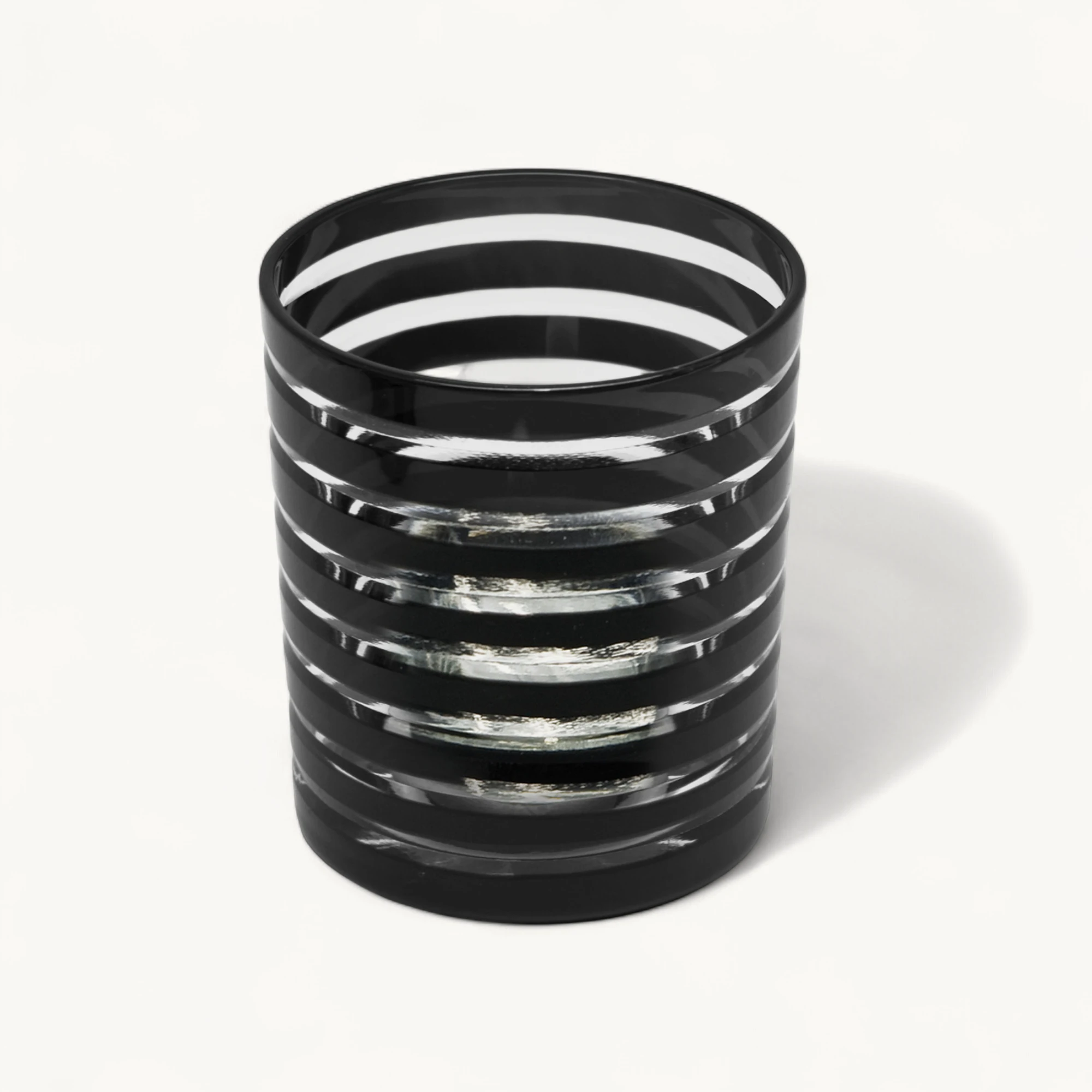 SALE 2er-Set Kristallgläser Nelson (Höhe 9 cm, Füllmenge 250 ml), schwarz, handgeschliffenes Glas