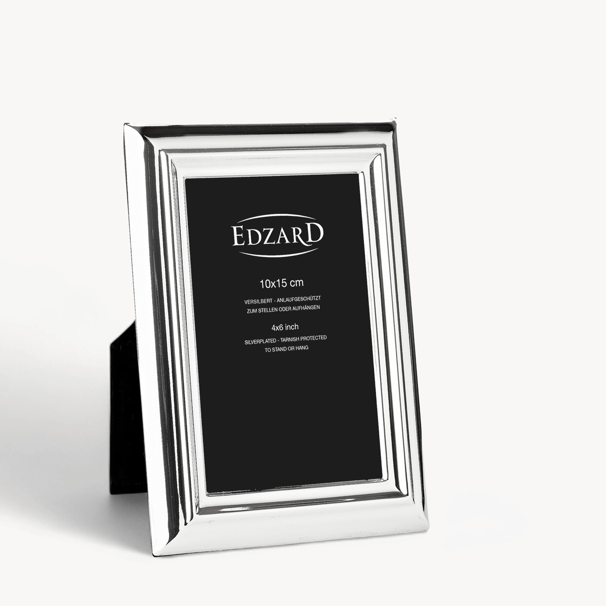 Bilderrahmen Florenz (10x15 cm), edel versilbert, anlaufgeschützt, 2 Aufhänger