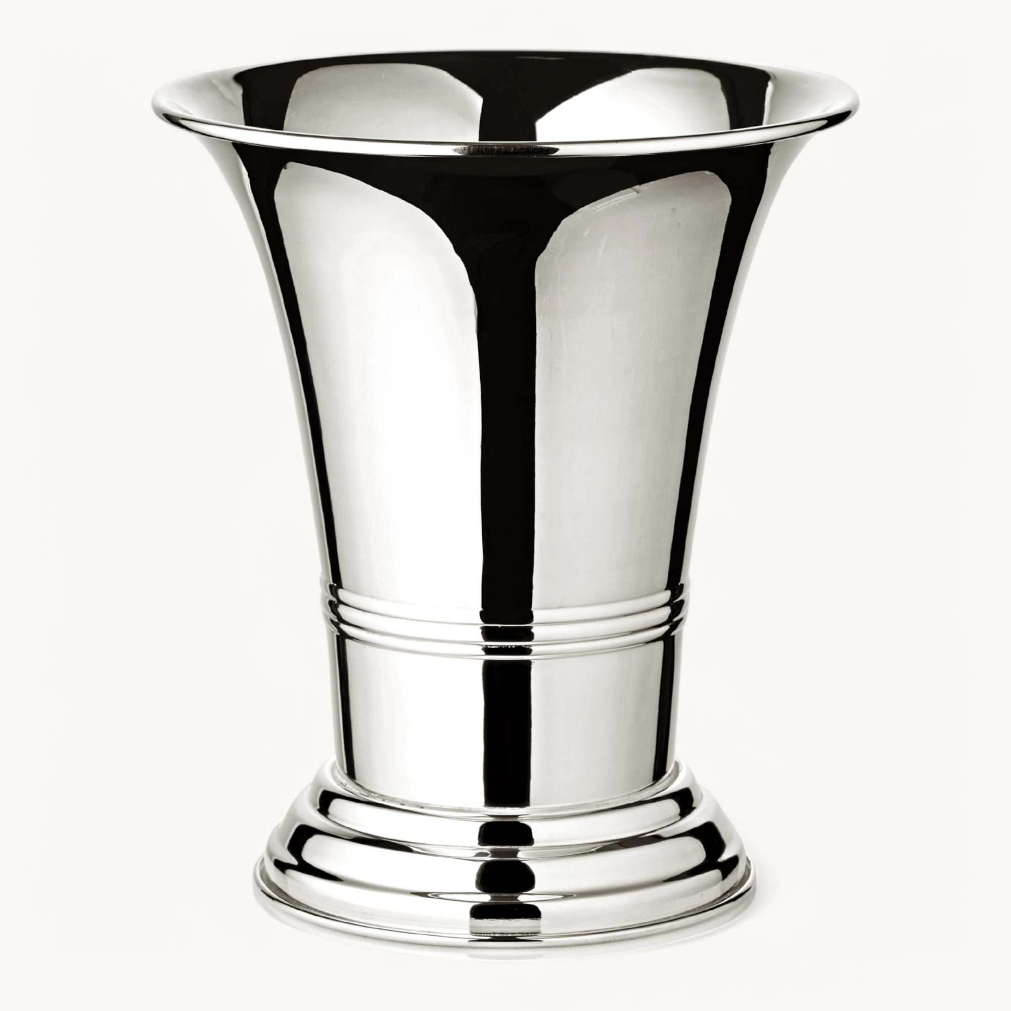 Vase Tromba  (Höhe 15 cm, Ø 14 cm), silberfarben,  schwerversilbert