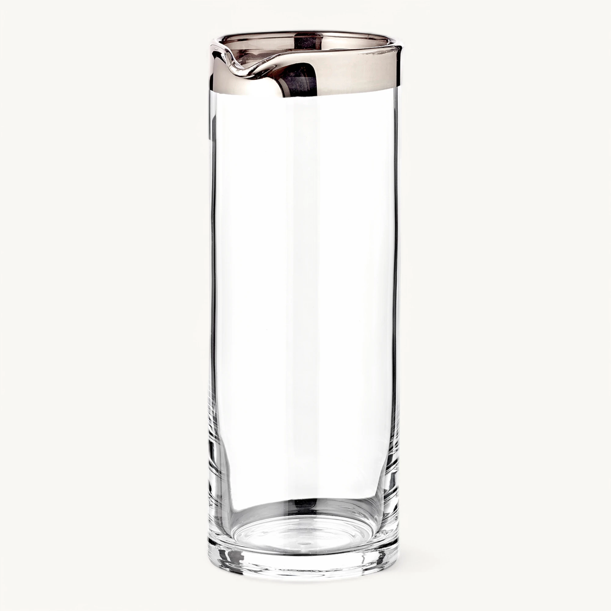 Karaffe Anis (0,75 Liter), mundgeblasenes Kristallglas, Platinrand