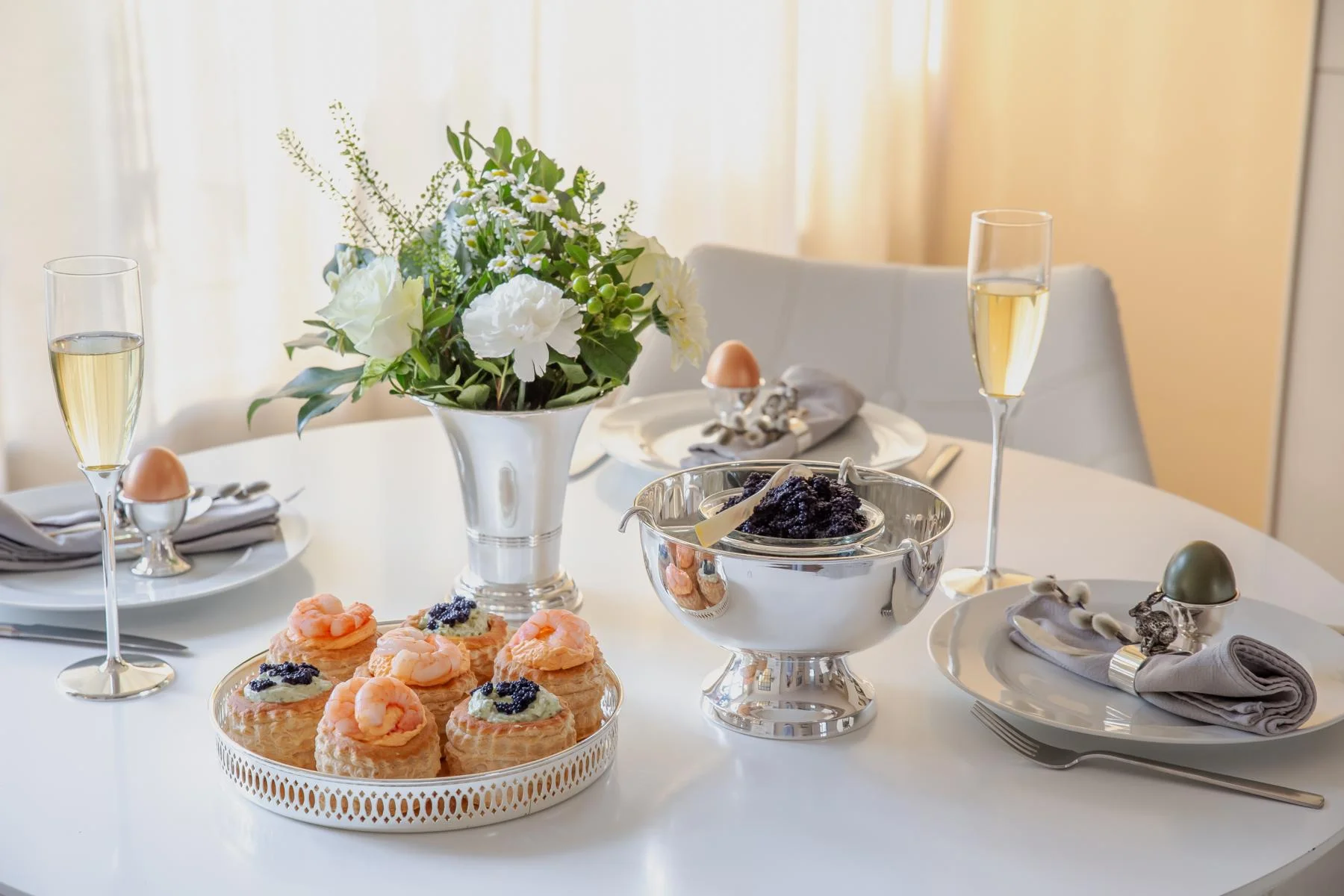 2er-Set Sektkelch Victoria (Höhe 27 cm) aus Glas, Fuß edel versilbert, anlaufgeschützt 2er-Set Sektkelch Victoria (Höhe 27 cm) aus Glas, Fuß edel versilbert, anlaufgeschützt