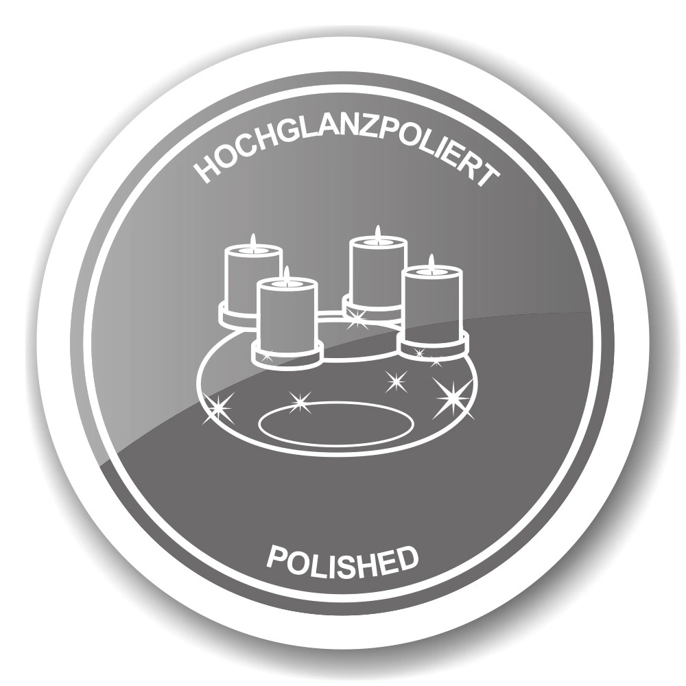 Set Adventskranz Milano (ø 34 cm), silberfarben, inkl. 4 Teelichtkerzen (Ø 8 cm / H 9 cm)