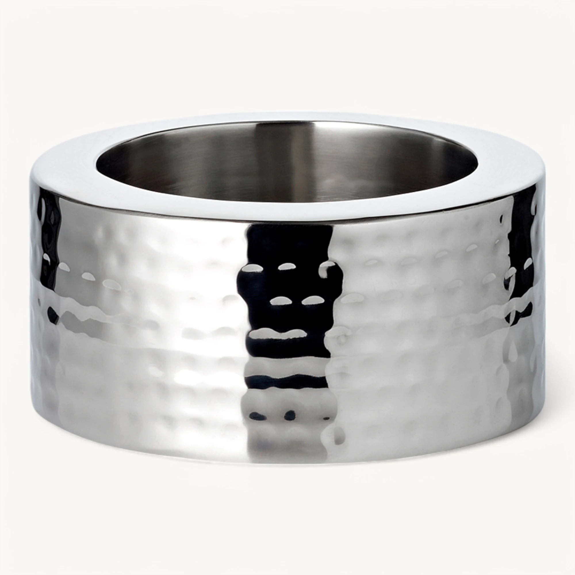 Kerzenleuchter Cosmo (Höhe 13 cm), dunkles Glas, gehämmert, Edelstahl, hochglanzpoliert Kerzenleuchter Cosmo (Höhe 13 cm), dunkles Glas, gehämmert, Edelstahl, hochglanzpoliert