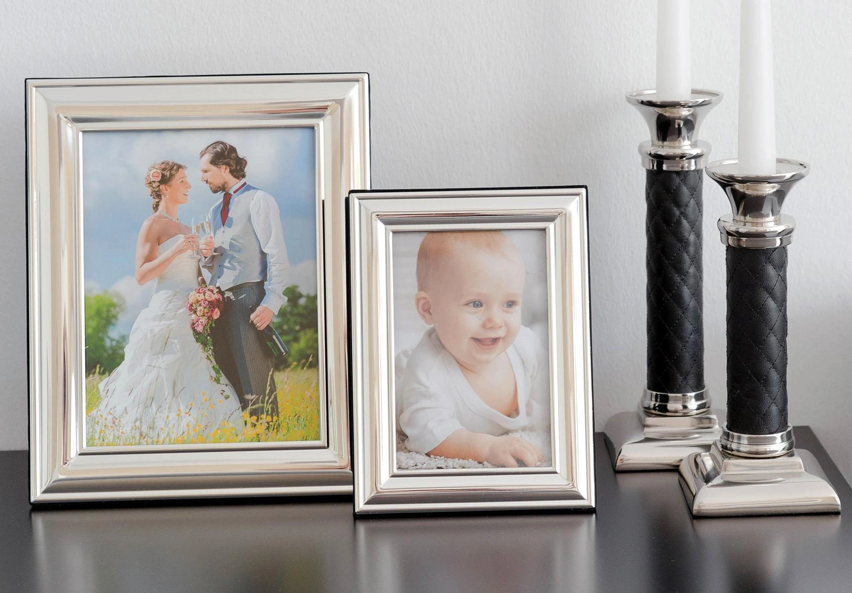 2er-Set Bilderahmen Sunset (13x18 cm), edel versilbert, anlaufgeschützt 2er-Set Bilderahmen Sunset (13x18 cm), edel versilbert, anlaufgeschützt