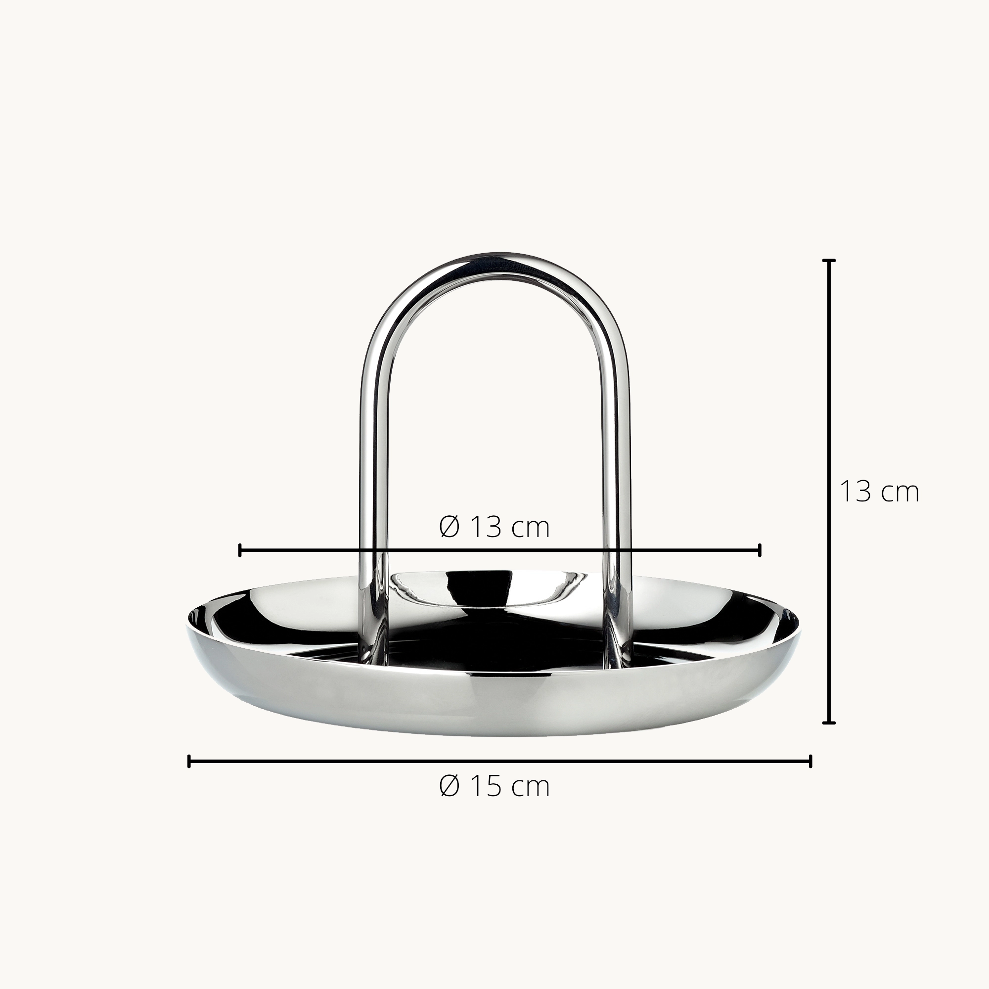 Serviertablett Apus (Ø 15 cm), Edelstahl hochglanzpoliert