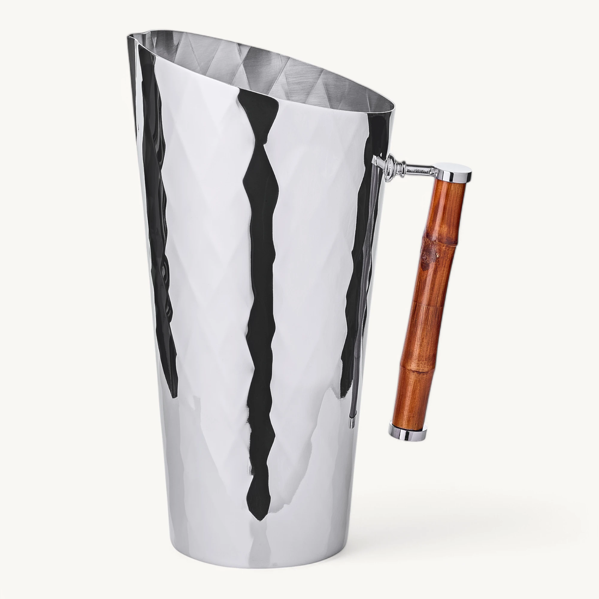 Krug Jana (1,8 Liter), mit Bambusgriff, Edelstahl, glänzend vernickelt Krug Jana (1,8 Liter), mit Bambusgriff, Edelstahl, glänzend vernickelt