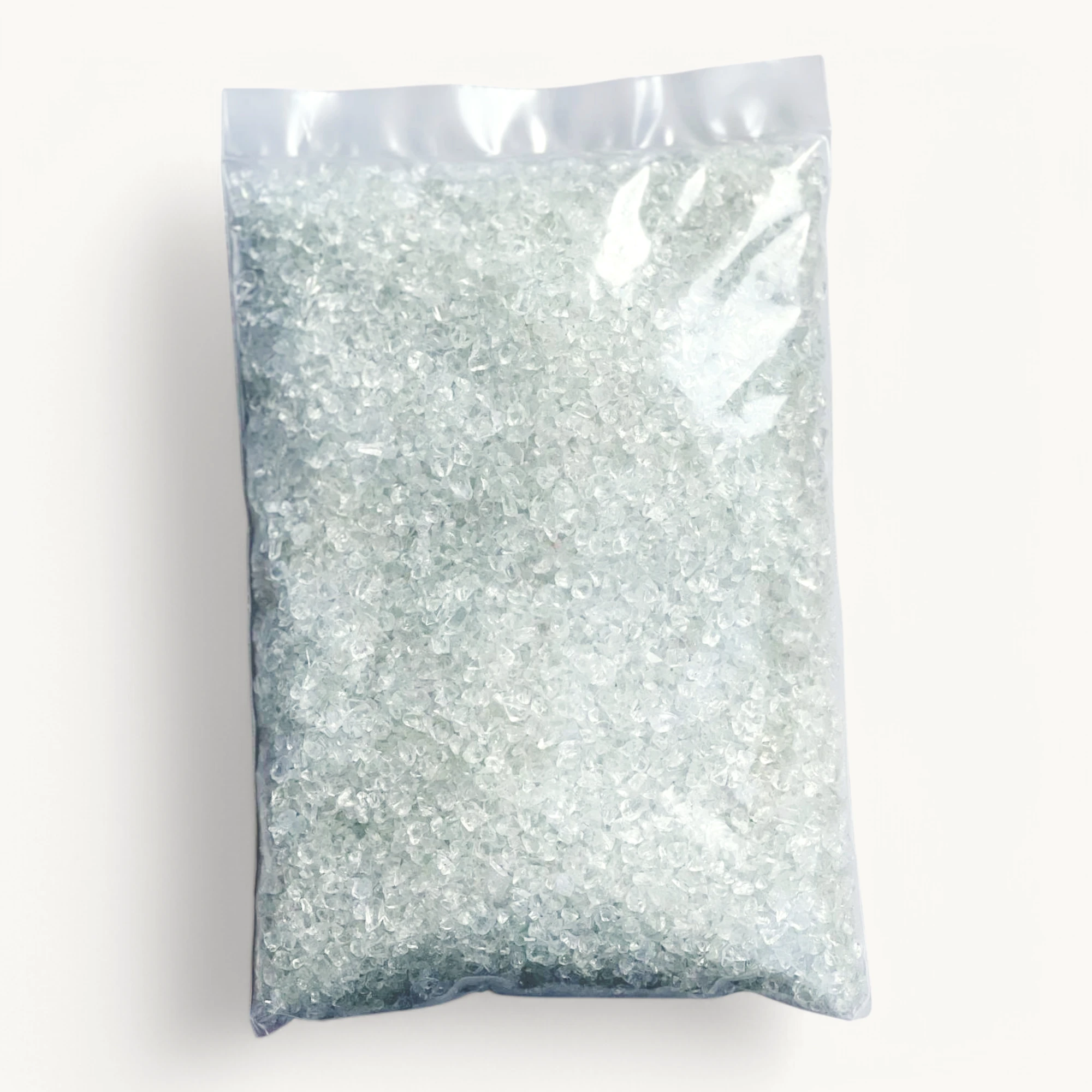 Dekogranulat Glassteine (2-4 mm), 1 kg, farblos, transparent, wasserfest, staubfrei