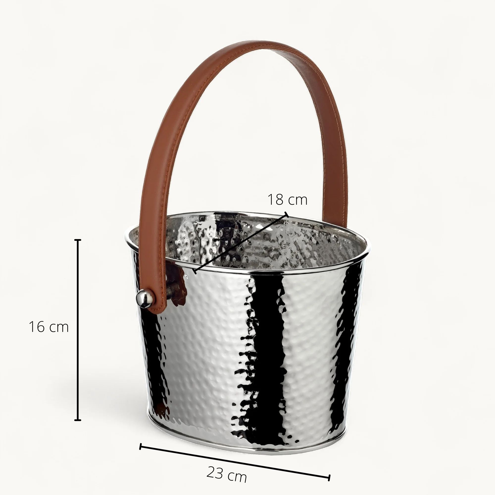 Sektkühler Gavin (23 x 18 cm, H 16 cm), gehämmert, Edelstahl, vernickelt Sektkühler Gavin (23 x 18 cm, H 16 cm), gehämmert, Edelstahl, vernickelt