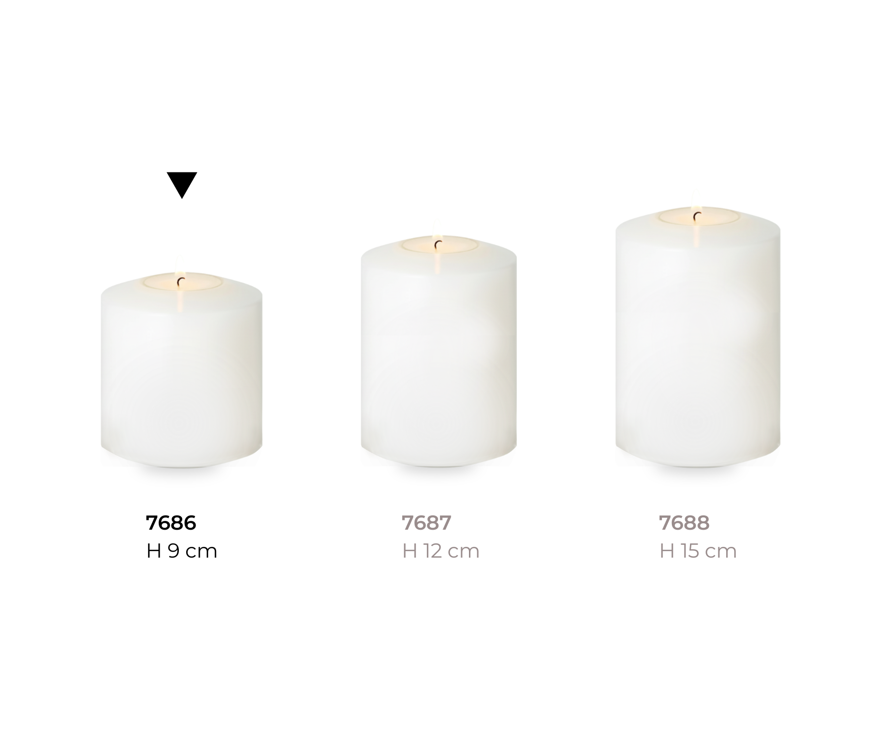 Dauerkerze Cornelius Doppel Pine (Höhe 9 cm, Ø 8 cm), weiß, hitzebeständig bis 90°