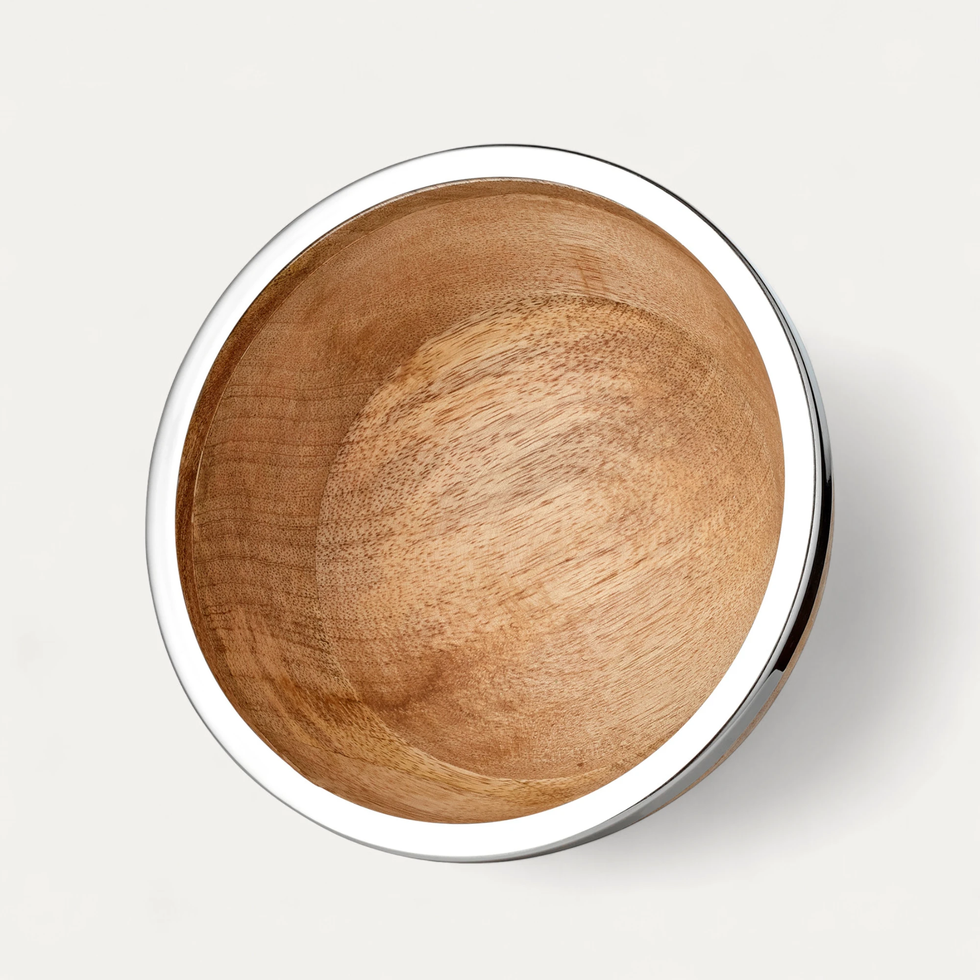 Schale Grace (Ø 20 cm), Mangoholz mit Edelstahlrand
