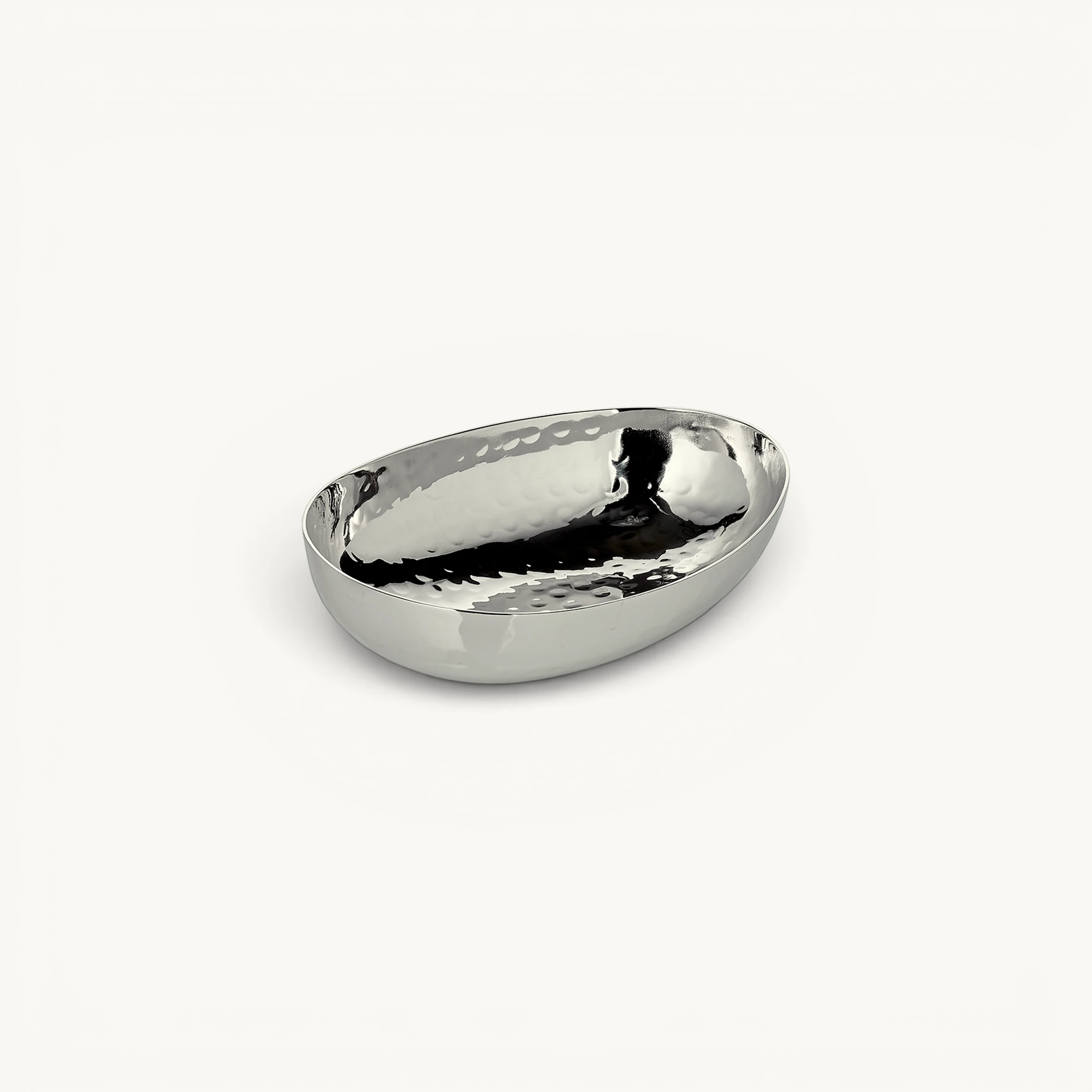 Schale Henrietta ( L 11,5 cm), Edelstahl vernickelt