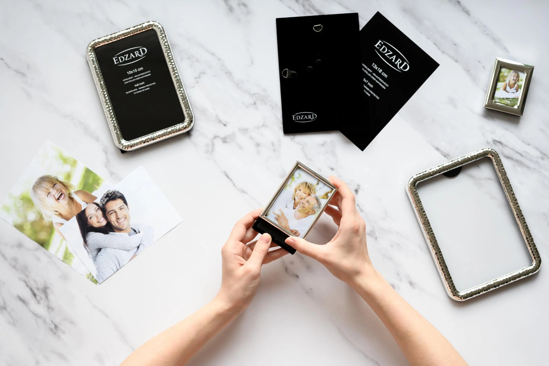 3er Set Bilderrahmen Genua (6x9 cm), edel versilbert, anlaufgeschützt 3er Set Bilderrahmen Genua (6x9 cm), edel versilbert, anlaufgeschützt