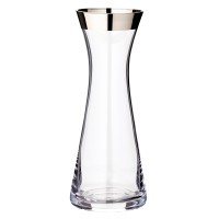 Karaffe Hendrik (0,8 Liter), mundgeblasenes Kristallglas, Platinrand