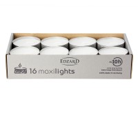 16 Stück Maxilights Maxi-Teelichter, weiß, Aluminiumhülle