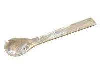 Eierlöffel Perlmutt (eckige Enden, Länge 11 cm), Handarbeit, 100% Naturprodukt, Ei- und Kaviarlöffel